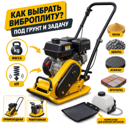 Как выбрать виброплиту под грунт и задачу