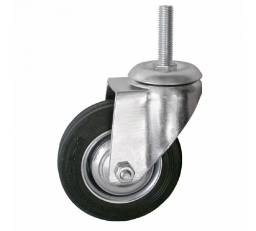 Колесо поворотное SCt 97 85 мм резина с болтом (F)