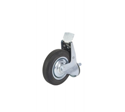Колесо поворотное SCtB 63 160 мм резина с болтом и тормозом (F)