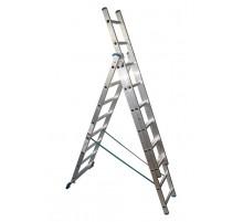 Лестница 3-х секционная алюминиевая 3*8