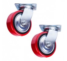 Колесо поворотное PU/металл (C550S/PU1340CB3ra/TG) 125 мм